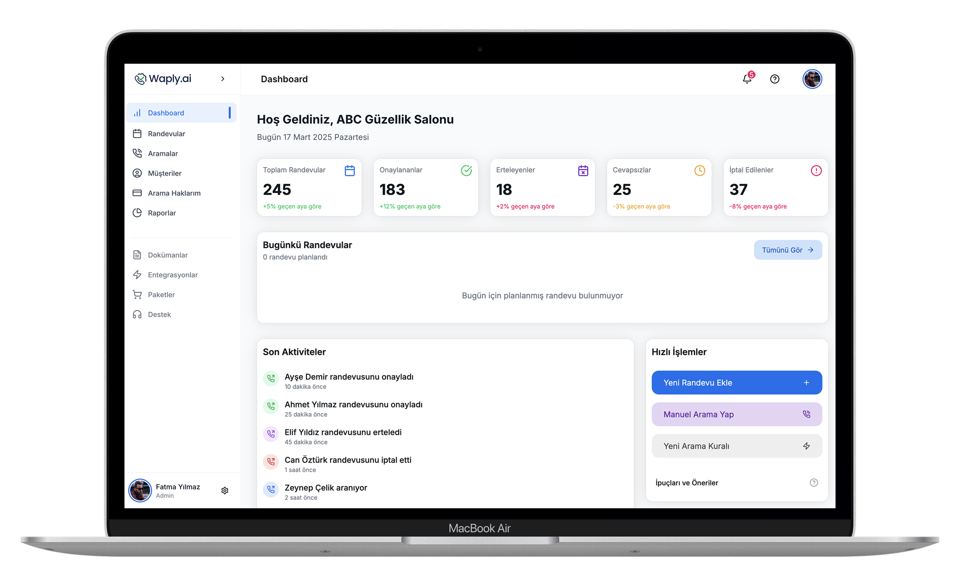 Waply.ai Dashboard